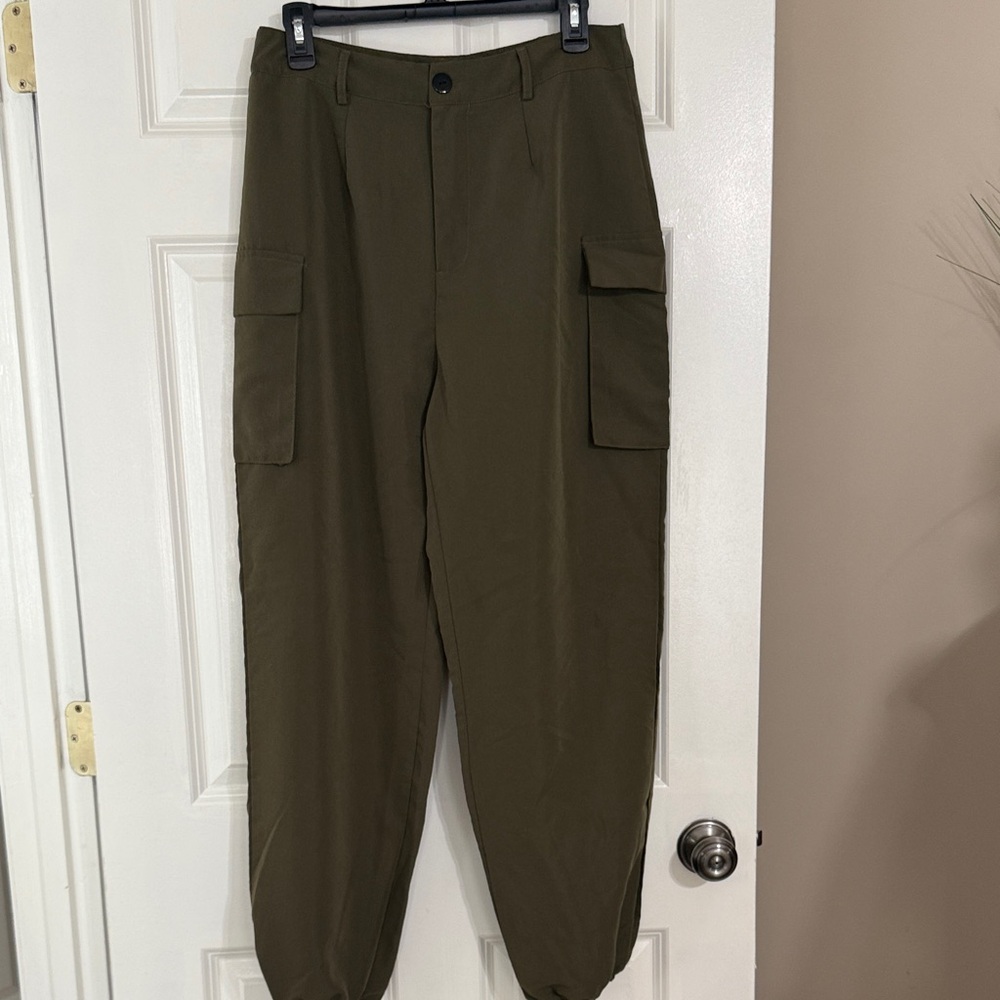 SHEIN Olive Green Cargo Joggers